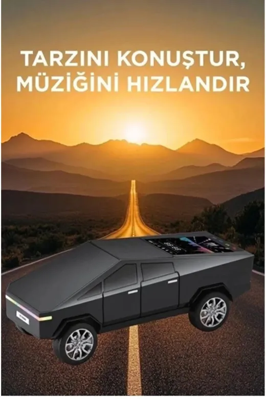 Hsc bilişim klt8912733282573 D68 Cyber Model Araba Tasarımlı Bluetooth Hoparlör 15W Güçlü Ses Rgb Led /tws/usb Siyah