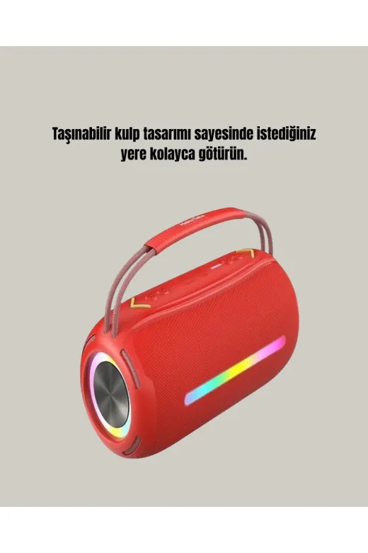 Hsc bilişim klt8912733299403 Rgb Led Işıklı 20W Taşınabilir Hoparlör Bluetooth 5.3 + Type-C Şarj