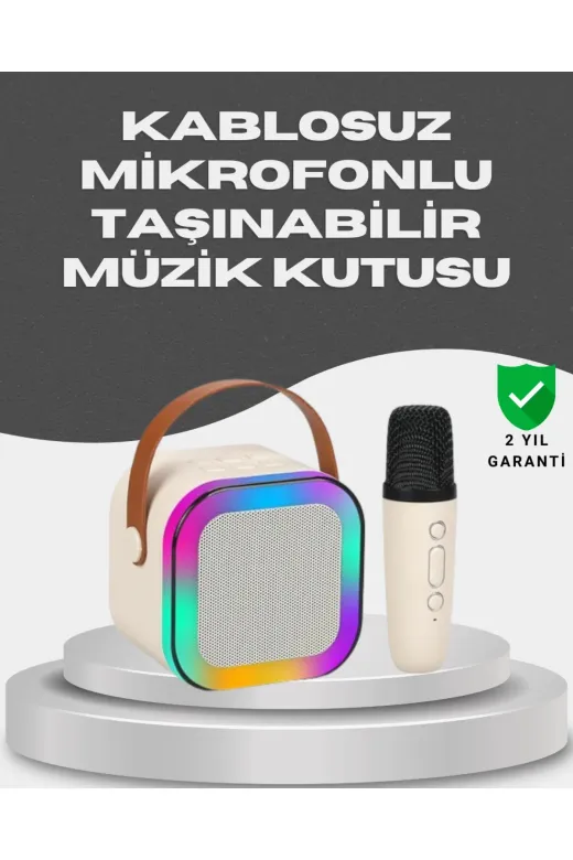 Hsc bilişim klt8912733324976 Kablosuz Karaoke Mikrofon Hoparlör Seti Güçlü Ses Çıkışı