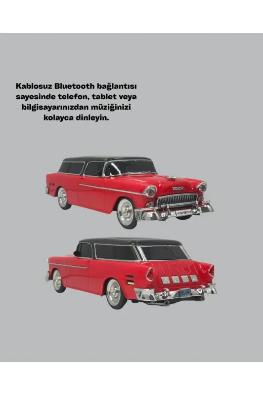 Hsc bilişim klt8912733400076 Vintage Tasarımlı Led Işıklı Bluetooth Hoparlör 10W