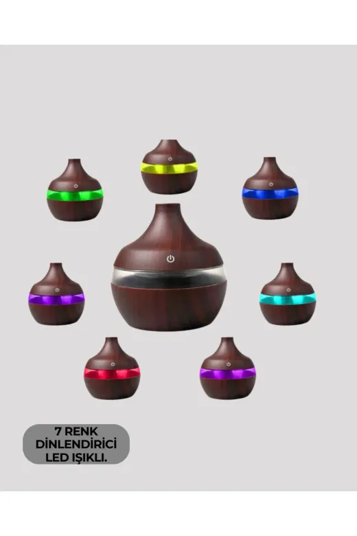 Hsc bilişim klt8912733418088 7 Renk Dinlendirici Led Işıklı Aroma Buhar Makinesi