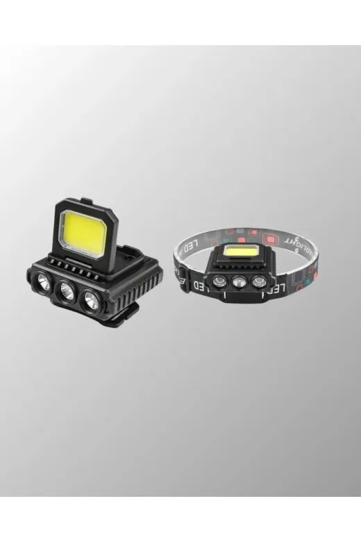 Hsc bilişim klt8912733418309 Usb Şarjlı Kafa Feneri 800 Lumen Ayarlanabilir Cob Ve Xpe Led