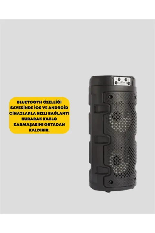 Hsc bilişim klt8912733474121 Kompakt Tasarım, Yüksek Ses Performansı – Çoklu Giriş Seçenekli Kablosuz Hoparlör (Bluetooth, Usb, S