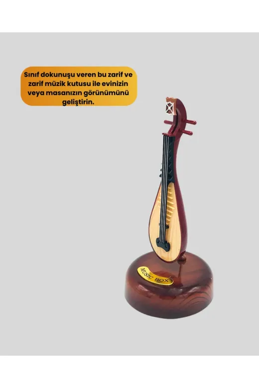 Hsc bilişim klt8912733649772 Enstrüman Figürlü Melodi Çalan Dekoratif Müzik Kutusu