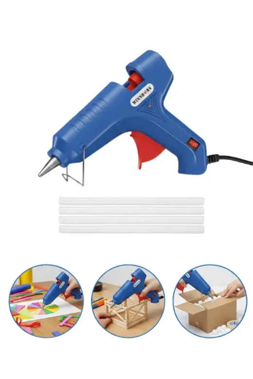 Hsc bilişim klt8912733730029 Hızlı Isınan 100 W Silikon Tabancası 11 Mm Silikon Uyumlu 5 Adet Silikon