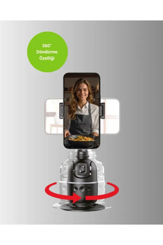 Hsc bilişim klt8912733773231 Yüz Takipli 360° Akıllı Gimbal Telefon Ve Aksiyon Kamera Uyumlu