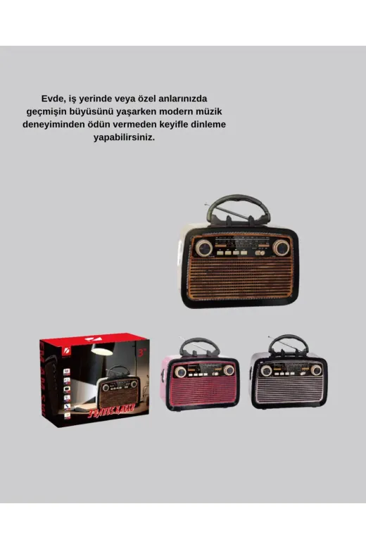 Hsc bilişim klt8912733776829 Ahşap Dokulu Bluetooth Müzik Kutusu – Vintage Led Tasarımıyla Modern Ses Deneyimi