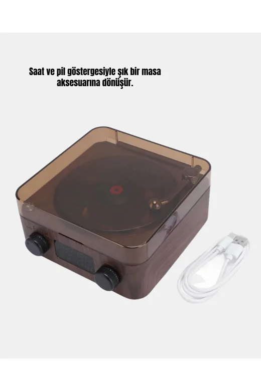 Hsc bilişim klt8912733785340 3-Ü-1 Arada Bluetooth Hoparlör – Işıklı Saat Ve Gece Lambası