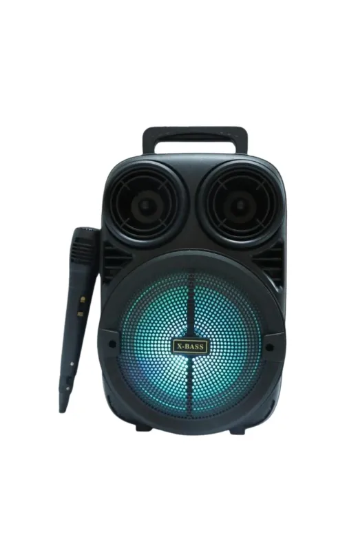 Hsc bilişim klt8912733848380 Rgb Işıklı Bluetooth Karaoke Hoparlör Mikrofonlu Usb Tf Kart Destekli Taşınabilir Speaker