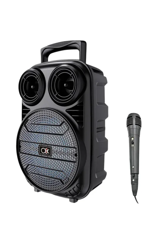 Hsc bilişim klt8912733848380 Rgb Işıklı Bluetooth Karaoke Hoparlör Mikrofonlu Usb Tf Kart Destekli Taşınabilir Speaker
