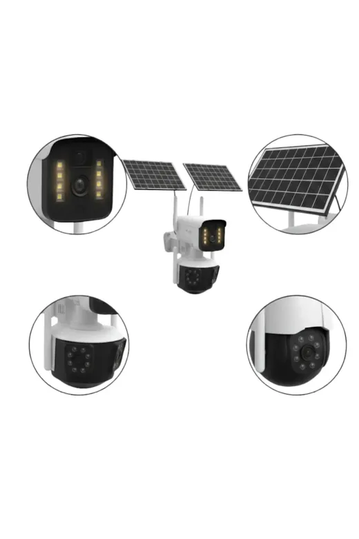 Hsc bilişim klt8912733864816 Güneş Enerjili Bahçe Kamerası 4G Sım Kartlı 9Mp Akıllı Güvenlik Kamerası 2 Yıl Garantili