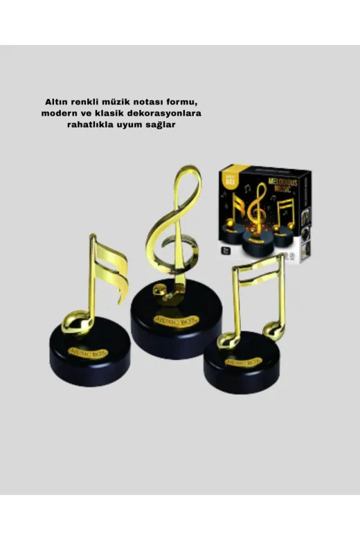 Hsc bilişim klt8912733906868 Dönen Nota Figürlü Müzik Box Işıltılı Dekoratif Tasarım