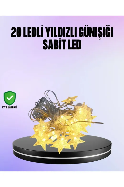 Hsc bilişim klt8912733929379 5 Metre Yıldız Şeklinde Led Şerit Işık Sabit Beyaz Aydınlatma