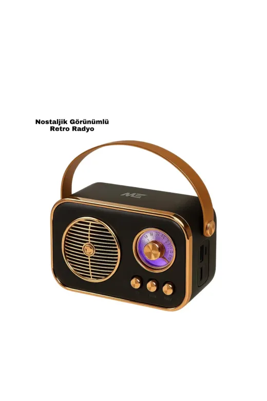 Hsc bilişim klt8912733945454 Vintage Bluetooth Radyo – Tf Kart Ve Fm Destekli Taşınabilir Nostaljik Model