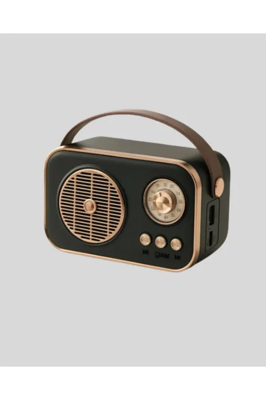Hsc bilişim klt8912733945454 Vintage Bluetooth Radyo – Tf Kart Ve Fm Destekli Taşınabilir Nostaljik Model