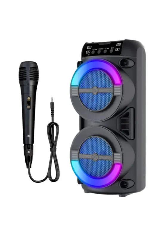 Hsc bilişim klt8912733959697 Rgb Işıklı Taşınabilir Bluetooth Hoparlör Güçlü Stereo Ses
