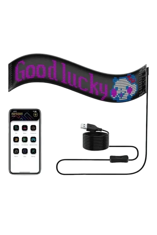 Hsc bilişim klt8912733960488 Rgb Kayan Yazı Led Panel Telefon Kontrollü Animasyonlu Akıllı Ekran