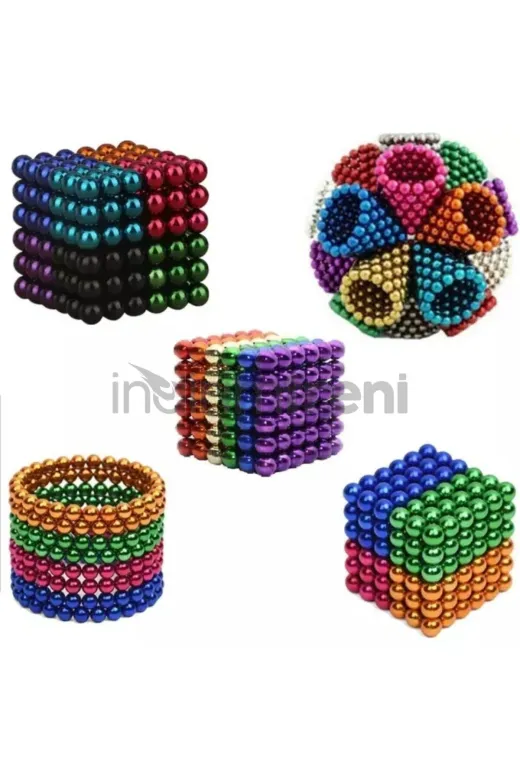 Hsc bilişim mptMT6RT7101 Renkli 216 Mıknatıs Neocube Mıknatıs 5Mm Neodyum