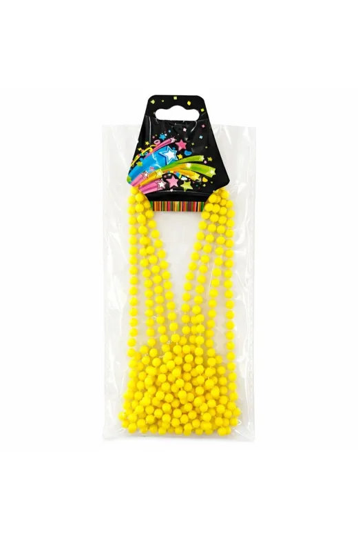 Hsc bilişim mptSM20SM16SMRG138-S Neon Sarı Boncuk Kolye 80 Cm – Retro 80’Ler 90’Lar Parti Aksesuarı