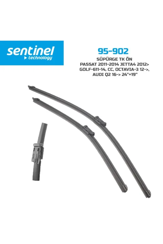 Hsc bilişim otoSLC-MZ-AO-95-902 Sentinel Audi Q2 Jetta 4 Golf 6 Passat Cc Octavia 3 Orijinal Silecek 600-480Mm