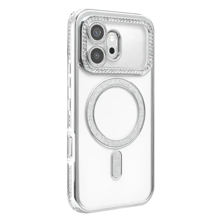 Huawei Honor 600 Joke Simli Magneticsafe Kılıf - Gümüş