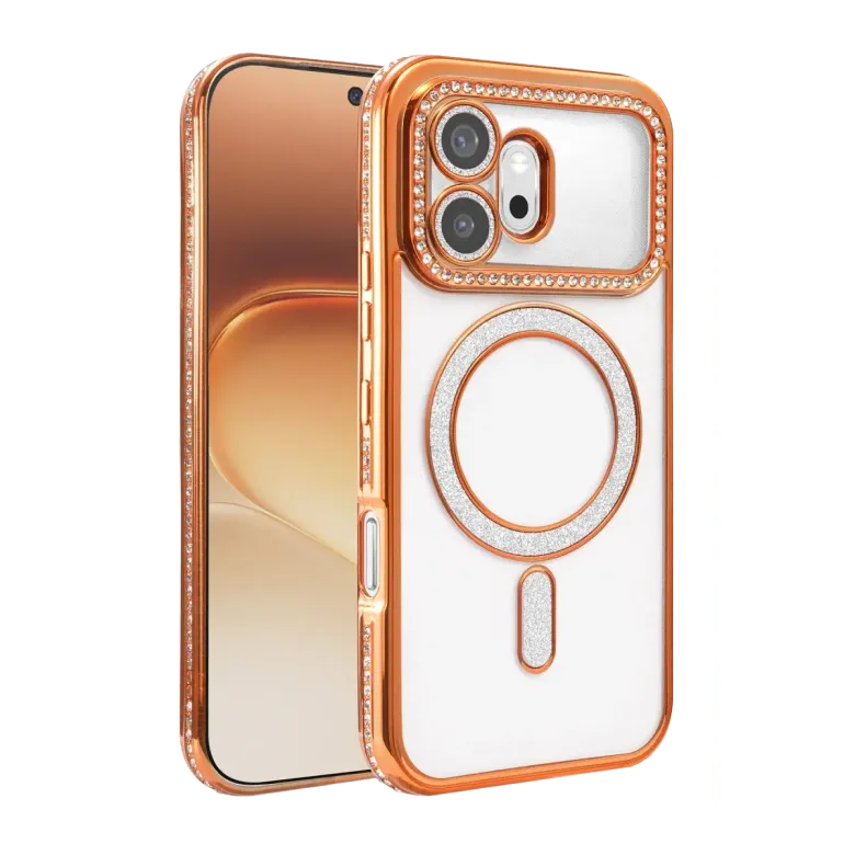 Huawei Honor 600 Joke Simli Magneticsafe Kılıf - Turuncu