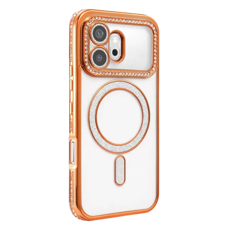 Huawei Honor 600 Joke Simli Magneticsafe Kılıf - Turuncu