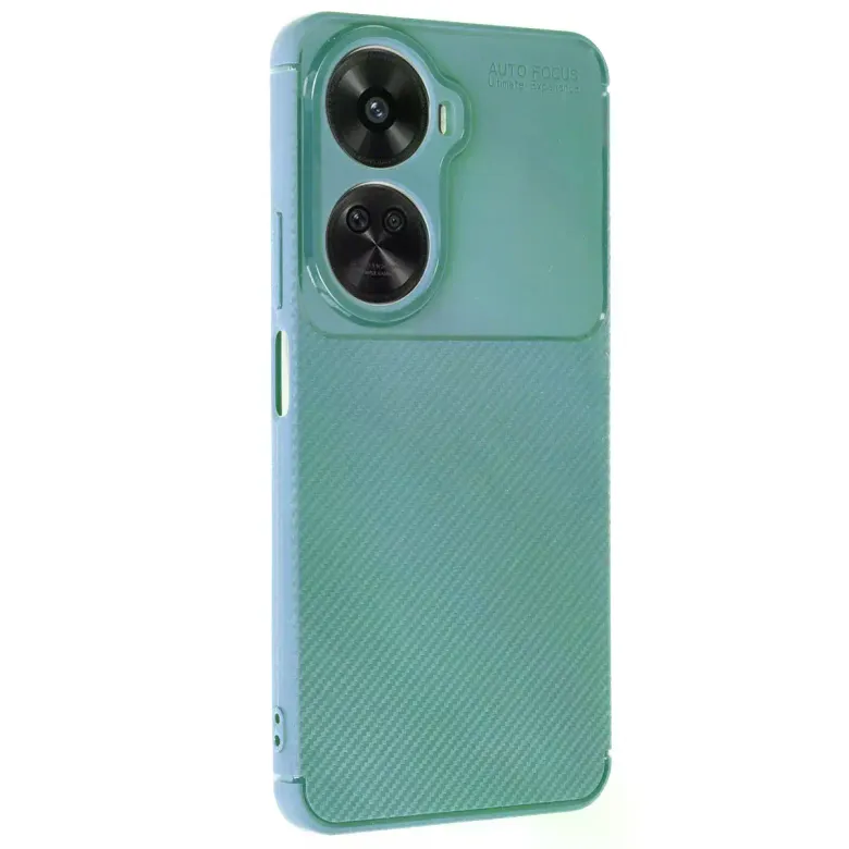 Huawei Nova 12 Se Kılıf Auto Focus Karbon Kapak - Koyu Yeşil