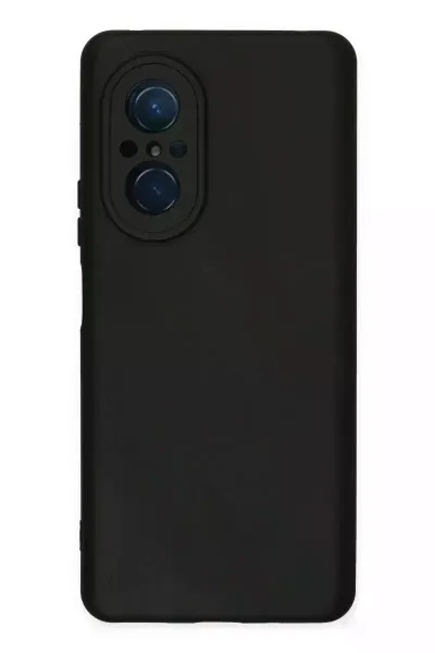 Huawei Nova 9 SE Kılıf Nano içi Kadife Silikon - Siyah