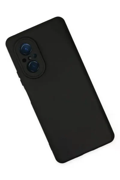 Huawei Nova 9 SE Kılıf Nano içi Kadife Silikon - Siyah