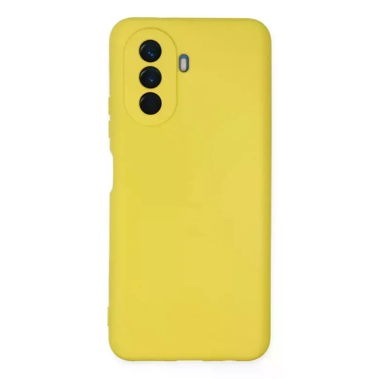 Huawei Nova Y70 Kılıf Nano içi Kadife Silikon - Sarı