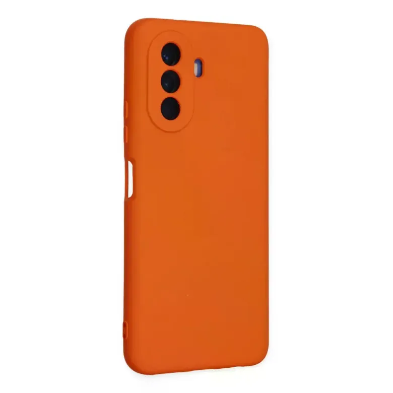 Huawei Nova Y70 Kılıf Nano içi Kadife Silikon - Turuncu