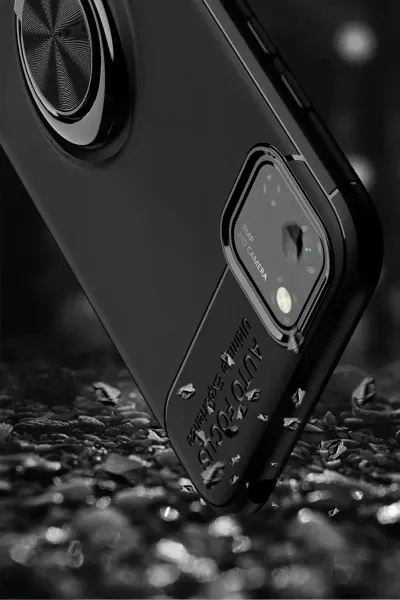Huawei Y5P Kılıf Range Yüzüklü Silikon - Kırmızı