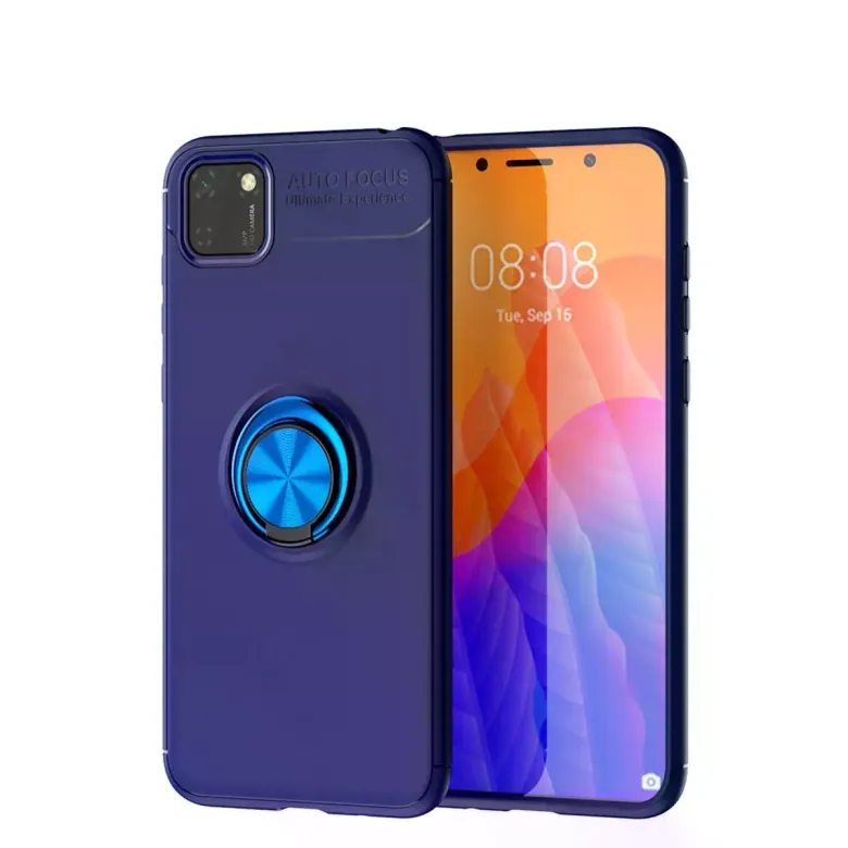 Huawei Y5p Kılıf Range Yüzüklü Silikon - Mavi