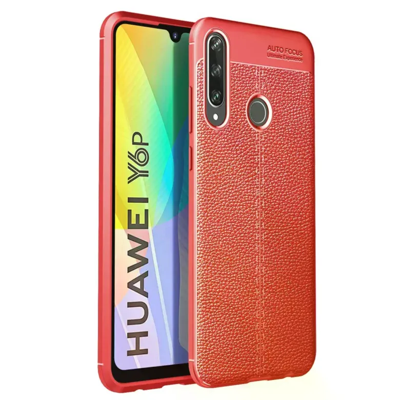 Huawei Y6p Kılıf Auto Focus Kapak - Kırmızı