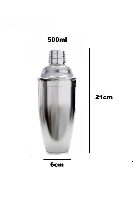HubbyChef 20SHKR500ML Shaker Kokteyl Shaker Paslanmaz Çelik 500Ml
