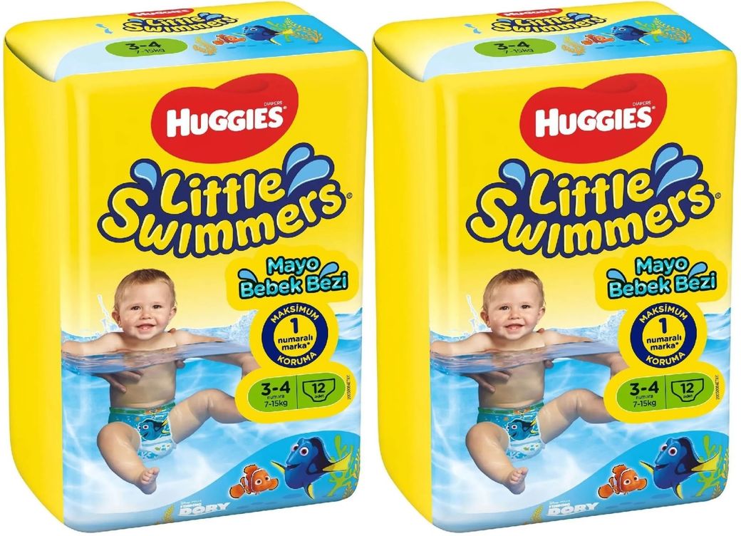 Huggıes Little Swımmers Mayo Bebek Bezi 3-4 Beden 7-15 KG 24 Adet 2PK*12