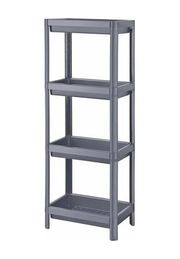 ideal standart 57855210124917580184975 Mithra Life 4 Katlı Hazneli Plastik Gri Banyo Mutfak Balkon Düzenleyici Rafı Mıt1193 Açık Ahşap