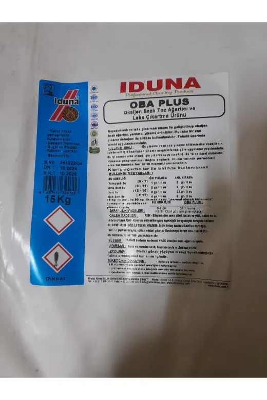 Iduna OP Oba Plus(Oksijen Bazli Toz Ağartici Ve Leke Çikarma Ürünü)