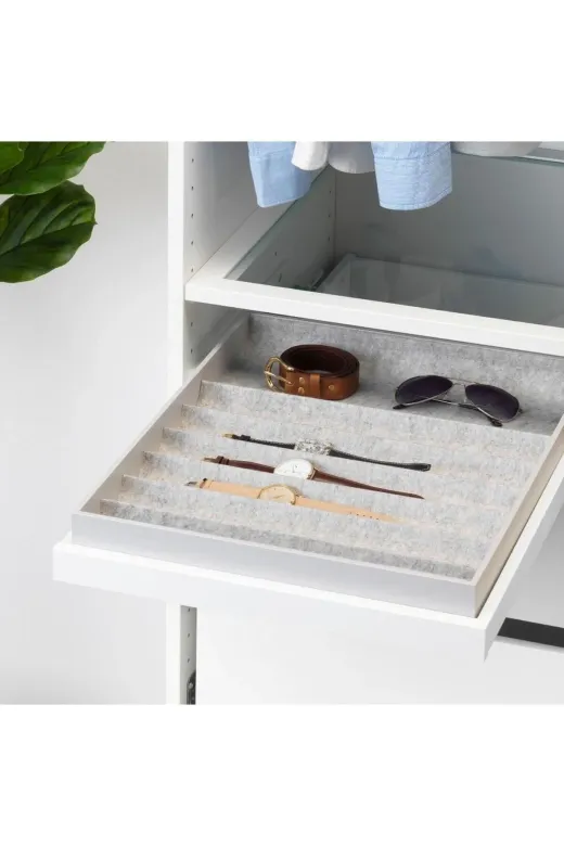 IKEA 504.040.27aa Komplement Raf Içi Bölmeli Ünite , Açık Gri, 40X53X5 Cm
