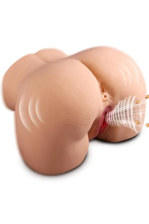 İleri Geri Hareketli Emişli Anal Vajina Girişli Sesli Suni Kalça Titreşimli Vajina 5.5 Kg