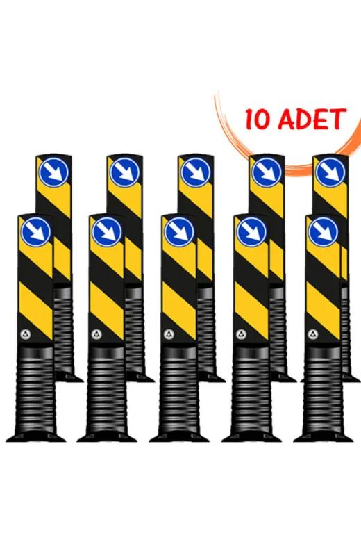 İlgi Trafik 12253 UB R-10 ADET Refüj Başı Levhası Nedir Refüj Başı Levhası Esnek Refüj Başı Tabelası 75 Cm Evelux (100Mm) 10 Adet