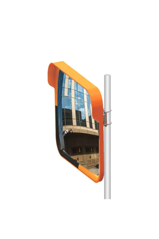 İlgi Trafik 12267 TGA+D01-2M Trafik Aynası Ankara Bombeli Güvenlik Aynası Akrilik Otopark Aynası 40X60 Cm Ve 2M Ayna Direği 12267