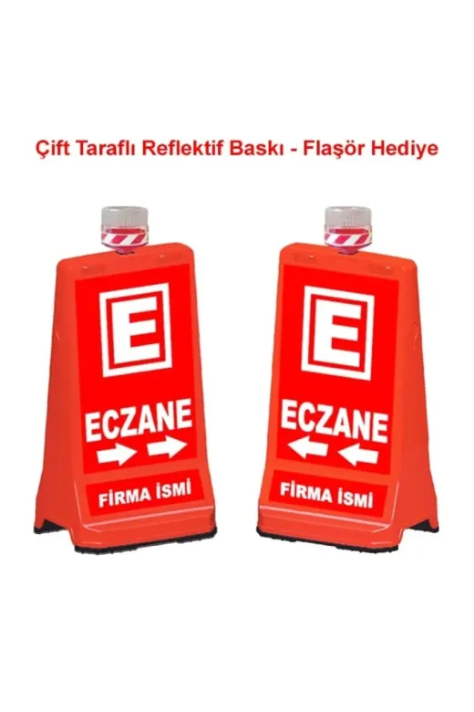 İlgi Trafik 12425 DB R A-ECZANE1-KIRMIZI Eczane Reklam Ürünleri Eczane Levhası Dubalı Flaşörlü Reklam Tabelası