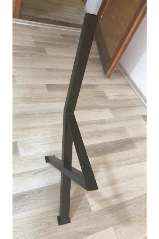 İlgi Trafik AB-05 Bank Ayağı X Metal Bahçe Bankı Ahşap Kütük Bank Ayağı 2 Adet