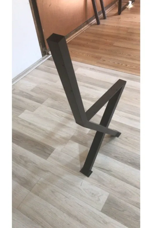 İlgi Trafik AB-05 Bank Ayağı X Metal Bahçe Bankı Ahşap Kütük Bank Ayağı 2 Adet