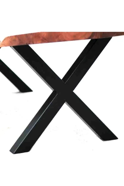 İlgi Trafik Çapraz Model Masa Ayağı Masa Ayağı Metal Tasarım Yemek Ve Çalışma Masası Ayağı 66X75 Cm Siyah