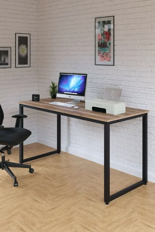 İlgi Trafik Dikdörtgen Ofis Masası Bilgisayar Masası Çalışma Masası Sakramento 60X140 Masa