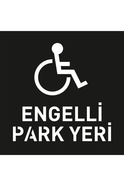 İlgi Trafik EP-1-100100 Engelli Park Yeri Şablonu Otopark Boyama Şablonu Engelli Yeri Sembolü 100X100 Cm