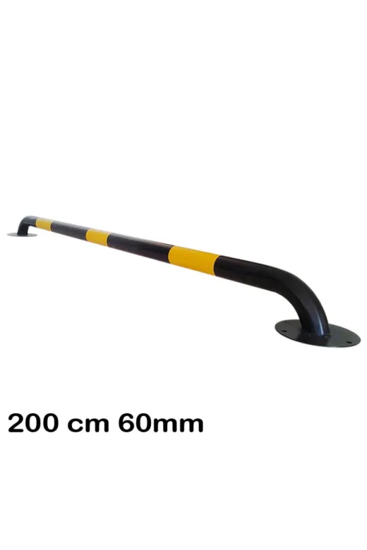 İlgi Trafik LT-002 C-2MM Park Stoperi Demir Otopark Stoperi Araç Stoperi Otopark Bariyeri 200Cm Ø60Mm 2Mm